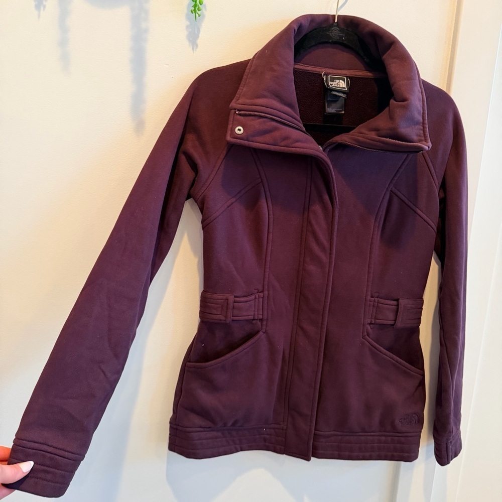 The North Face Avery Purple Plum Women's Full Zip Fleece Long Sleeve Jacket XS - Picture 4 of 10